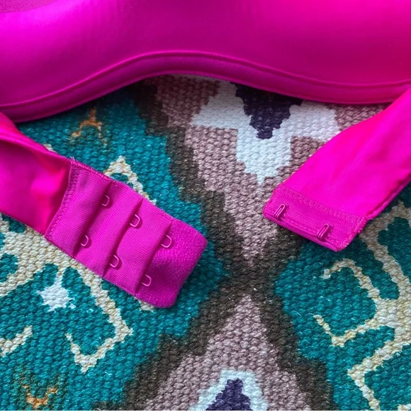 Victoria’s Secret Balconet Bra Pink Cheetah Size 36D Barbie Hot Pink Push Up - Picture 5 of 5